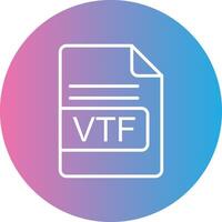 vtf Datei Format Linie Gradient Kreis Symbol vektor