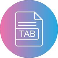 Tab Datei Format Linie Gradient Kreis Symbol vektor