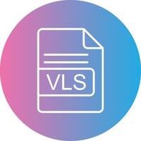 vls Datei Format Linie Gradient Kreis Symbol vektor