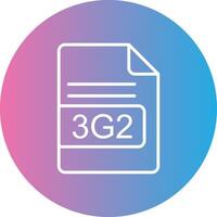 3g2 Datei Format Linie Gradient Kreis Symbol vektor