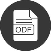 odf Datei Format Glyphe invertiert Symbol vektor