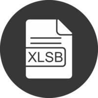 xlsb Datei Format Glyphe invertiert Symbol vektor