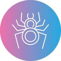 Spinne Linie Gradient Kreis Symbol vektor