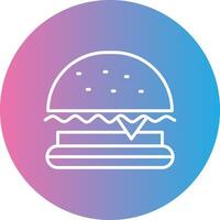 Burger schnell Essen Linie Gradient Kreis Symbol vektor