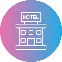 Hotel Linie Gradient Kreis Symbol vektor