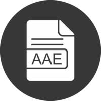 aae Datei Format Glyphe invertiert Symbol vektor