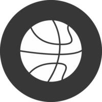 Basketball-Glyphe umgekehrtes Symbol vektor