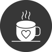 Kaffee Glyphe invertiert Symbol vektor