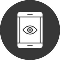 Smartphone Glyphe invertiert Symbol vektor