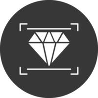 Diamant-Glyphe invertiertes Symbol vektor