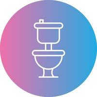 Toilette Linie Gradient Kreis Symbol vektor