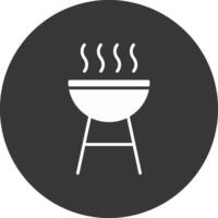 Grill Glyphe invertiert Symbol vektor