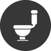 Umgekehrtes Symbol für Toilettenglyphe vektor