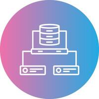 Daten Netzwerk Linie Gradient Kreis Symbol vektor