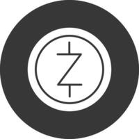 zcash Glyphe invertiert Symbol vektor