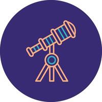 Teleskop Linie zwei Farbe Kreis Symbol vektor