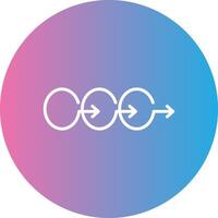 Prozess Diagramm Linie Gradient Kreis Symbol vektor