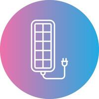 Solar- Panel Linie Gradient Kreis Symbol vektor