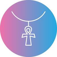 ankh Linie Gradient Kreis Symbol vektor