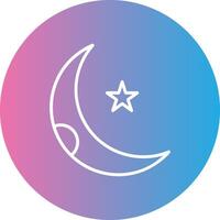 Mond Linie Gradient Kreis Symbol vektor