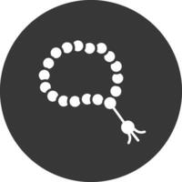 Tasbih-Glyphe invertiertes Symbol vektor