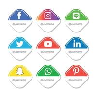 Social Media flache Icons Technologie, Netzwerk. Hintergrund-Gruppe Smiley-Gesicht-Verkauf. teilen, mögen, vektorillustration twitter, youtube, whatsapp, snapchat, facebook, instagram, tick tack, tok vektor