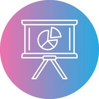 Kuchen Diagramm Linie Gradient Kreis Symbol vektor