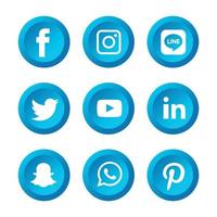 Social Media flache Icons Technologie, Netzwerk. Hintergrund-Gruppe Smiley-Gesicht-Verkauf. teilen, mögen, vektorillustration twitter, youtube, whatsapp, snapchat, facebook, instagram, tick tack, tok vektor