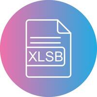 xlsb Datei Format Linie Gradient Kreis Symbol vektor