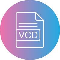 vcd Datei Format Linie Gradient Kreis Symbol vektor