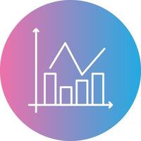 Bar Diagramm Linie Gradient Kreis Symbol vektor