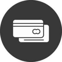 Kreditkarten-Glyphe invertiertes Symbol vektor