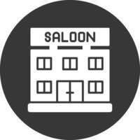 Saloon Glyphe invertiert Symbol vektor