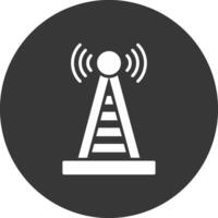 radio torn glyf omvänd ikon vektor