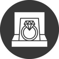 Invertiertes Symbol für Diamantring-Glyphe vektor