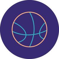 Basketball Linie zwei Farbe Kreis Symbol vektor