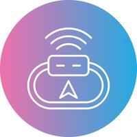 Geographisches Positionierungs System Linie Gradient Kreis Symbol vektor