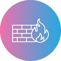 Firewall Linie Gradient Kreis Symbol vektor