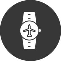 Flugzeugmodus-Glyphe invertiertes Symbol vektor