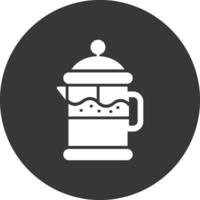 Kaffee Filter Glyphe invertiert Symbol vektor