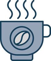 Kaffee Linie gefüllt grau Symbol vektor