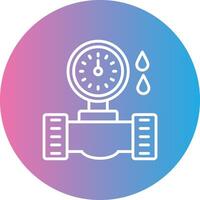 Wasser Meter Linie Gradient Kreis Symbol vektor