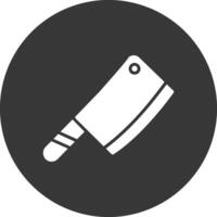 slaktare kniv glyf omvänd ikon vektor