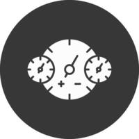 Uhren Glyphe invertiert Symbol vektor