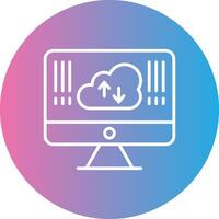 Computing Linie Gradient Kreis Symbol vektor