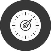 Timer-Glyphe invertiertes Symbol vektor