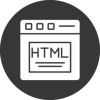 html glyf omvänd ikon vektor