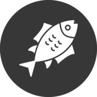 Thunfisch Glyphe invertiert Symbol vektor