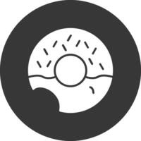Donut-Glyphe invertiertes Symbol vektor