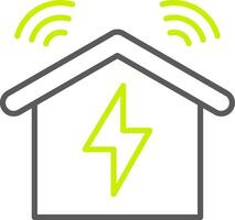 Smart-Home-Linie zweifarbiges Symbol vektor